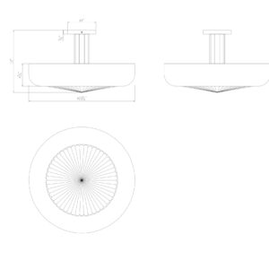 Eurofase Macey, Flush Mount, 16", Antique Brass, Etched Glass – Eurofase Flush Mounts