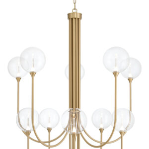 Eurofase Iissa, Chandelier, 10-Light, 40", Gold, Clear Glass – Eurofase Chandeliers