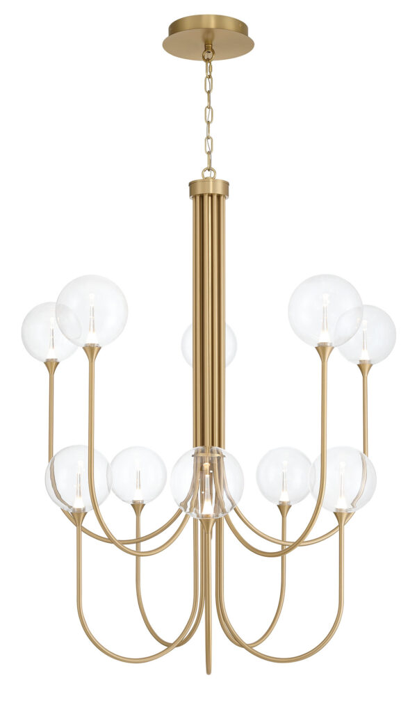 Eurofase Iissa, Chandelier, 10-Light, 40", Gold, Clear Glass – Eurofase Chandeliers