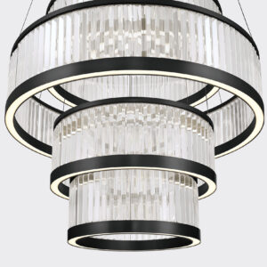 Eurofase Empra, Chandelier, 5-Light, 47", Gold, Clear Crystal – Eurofase Chandeliers