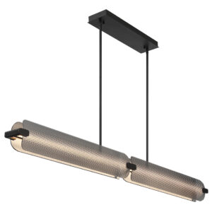 Eurofase Neoness, Chandelier, 4-Light, 67", Matte Black, Smoked Glass – Eurofase Chandeliers