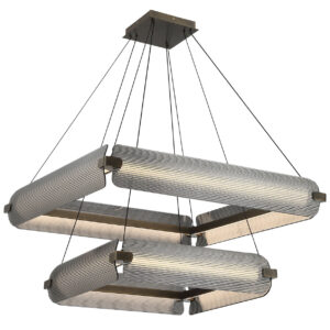 Eurofase Neoness, Chandelier, 8-Light, 34", Matte Black, Clear Glass – Eurofase Chandeliers