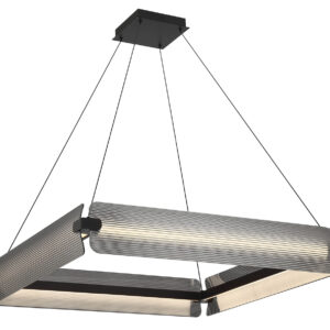 Eurofase Neoness, Chandelier, 4-Light, 34", Weathered Brass, Smoked Glass – Eurofase Chandeliers