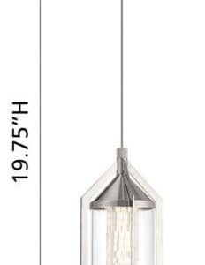 Eurofase Espada, Pendant, 20", Polished Nickel, Clear Glass – Eurofase Pendants