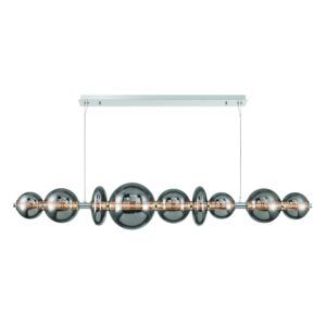 Eurofase Atomo, Chandelier, 9-Light, 74", Chrome, Smoked Glass – Eurofase Chandeliers