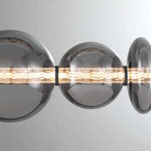 Eurofase Atomo, Chandelier, 3-Light, 74", Matte Black, Smoked Glass – Eurofase Chandeliers