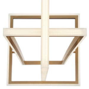 Eurofase Bordo, Chandelier, 3-Light, 56", Satin Gold Paint, White Acrylic – Eurofase Chandeliers