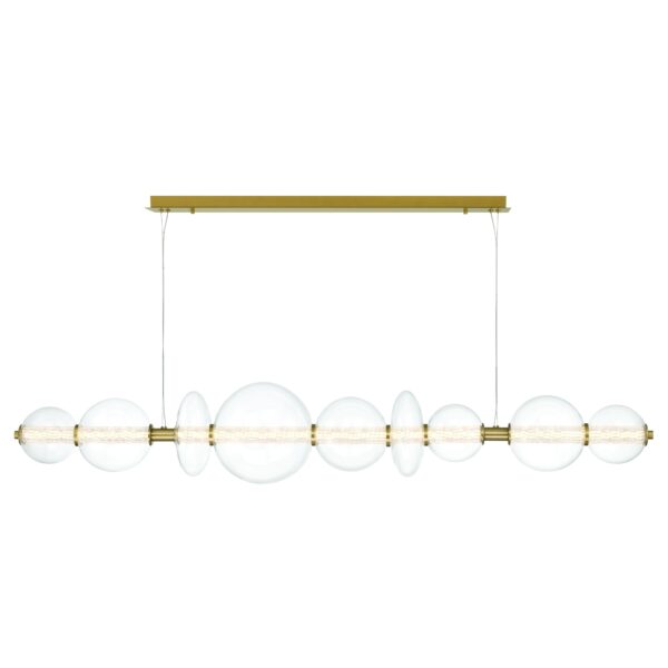 Eurofase Atomo, Chandelier, 9-Light, 74", Gold, Clear Glass – Eurofase Chandeliers