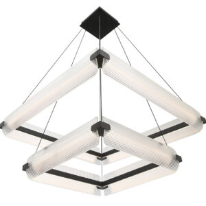 Eurofase Neoness, Chandelier, 8-Light, 34", Matte Black, Clear Glass – Eurofase Chandeliers