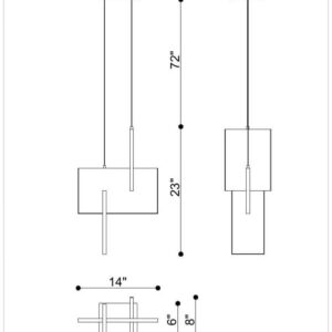 Eurofase Coburg, Pendant , 23", Anodized Silver – Eurofase Pendants