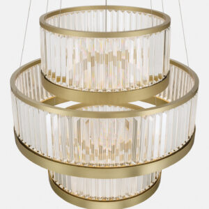 Eurofase Empra, Chandelier, 5-Light, 47", Gold, Clear Crystal – Eurofase Chandeliers