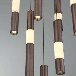 Eurofase Ronda, Chandelier , 15-Light, 32", Weathered Brass, Alabaster – Eurofase Chandeliers