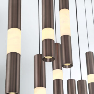Eurofase Ronda, Chandelier , 10-Light, 50", Harlow Bronze, Alabaster – Eurofase Chandeliers
