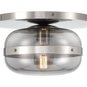 Eurofase Nottingham, Flush Mount, 10", Polished Nickel, Smoked Glass – Eurofase Flush Mounts