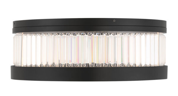 Eurofase Empra, Flush Mount, 24", Matte Black, Clear Crystal – Eurofase Flush Mounts