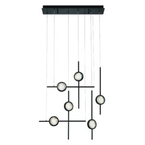 Eurofase Barletta, Chandelier , 6-Light, 32", Anodized Black – Eurofase Chandeliers