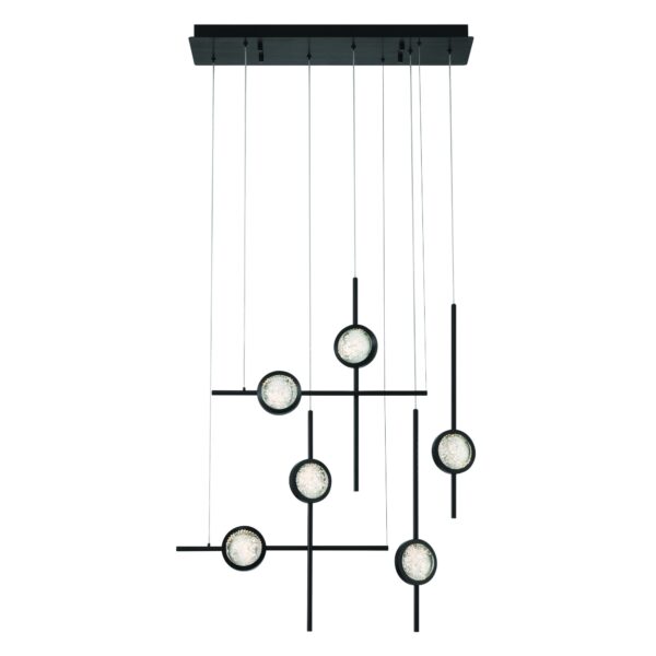 Eurofase Barletta, Chandelier , 6-Light, 32", Anodized Black – Eurofase Chandeliers