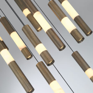 Eurofase Ronda, Chandelier , 15-Light, 32", Weathered Brass, Alabaster – Eurofase Chandeliers