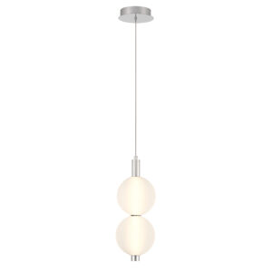 Eurofase Palmas, Pendant, 2-Light, 16", Polished Nickel, White Glass – Eurofase Pendants