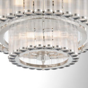 Eurofase Glasbury, Flush Mount, 5-Light, 18", Gold, Ribbed Glass – Eurofase Flush Mounts