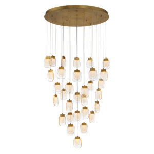 Eurofase Paget, Chandelier, 31-Light, 39", Chrome, Clear Glass – Eurofase Chandeliers