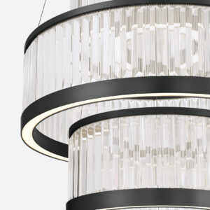 Eurofase Empra, Chandelier, 5-Light, 47", Gold, Clear Crystal – Eurofase Chandeliers