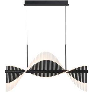 Eurofase Voltik, Chandelier, 60-Light, 40", Matte Black, Frosted Acrylic – Eurofase Chandeliers