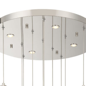Eurofase Jateo, Chandelier, 16-Light, 24", Polished Nickel, Clear Glass – Eurofase Chandeliers
