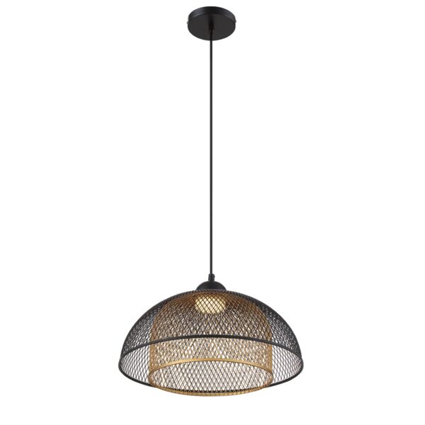 Eurofase Kenmore, Pendant, 16", Matte Black, Gold Steel – Eurofase Pendants