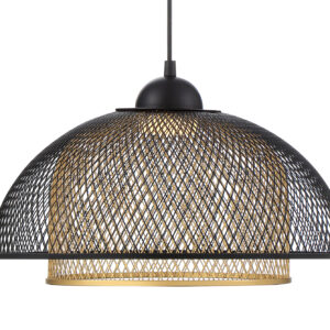 Eurofase Kenmore, Pendant, 16", Matte Black, Gold Steel – Eurofase Pendants