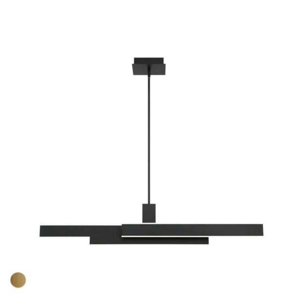 Eurofase Cameno, Chandelier, 45", Matte Black, White Acrylic – Eurofase Chandeliers