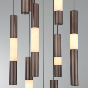 Eurofase Ronda, Chandelier , 15-Light, 32", Weathered Brass, Alabaster – Eurofase Chandeliers