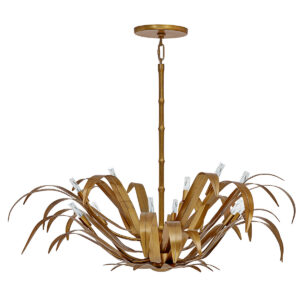 Eurofase Kagra, Chandelier , 12-Light, 42", Antique Brass