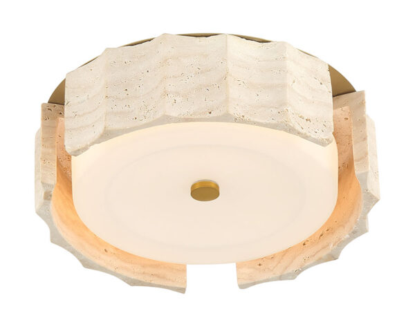 Eurofase Roslington, Flush Mount, 12", Gold, Opal Etched Glass – Eurofase Flush Mounts