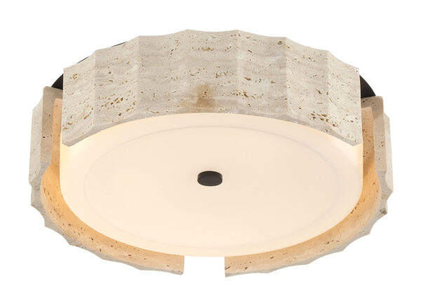 Eurofase Roslington, Flush Mount, 18", Matte Black, Opal Etched Glass – Eurofase Flush Mounts