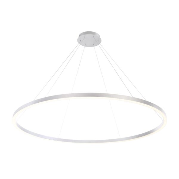 Eurofase Spunto, Chandelier, 61", Brushed Silver, White Glass – Eurofase Chandeliers