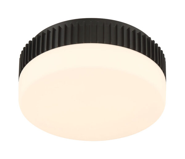 Eurofase Purgos, Flush Mount, 12", Matte Black, Opal Glass – Eurofase Flush Mounts