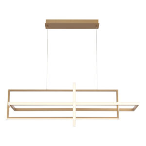 Eurofase Bordo, Chandelier, 3-Light, 56", Satin Gold Paint, White Acrylic – Eurofase Chandeliers