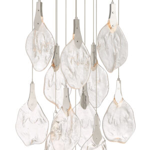 Eurofase Jateo, Chandelier, 16-Light, 24", Polished Nickel, Clear Glass – Eurofase Chandeliers