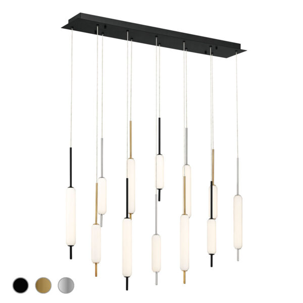 Eurofase Cumberland, Chandelier, 12-Light, 40", Mix, White Glass – Eurofase Chandeliers