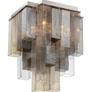 Eurofase Altesa, Flush Mount, 10-Light, 17", Chrome, Mixed Glass – Eurofase Flush Mounts