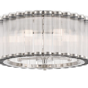 Eurofase Glasbury, Flush Mount, 5-Light, 18", Gold, Ribbed Glass – Eurofase Flush Mounts