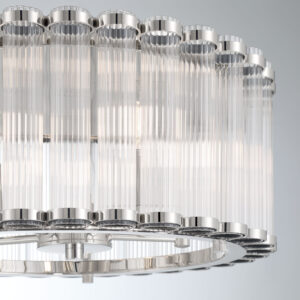 Eurofase Glasbury, Flush Mount, 5-Light, 18", Gold, Ribbed Glass – Eurofase Flush Mounts