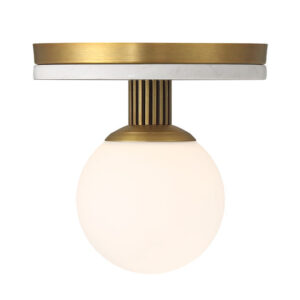 Eurofase Carnagie, Flush Mount, 8", Antique Brass, Opal Etched Glass – Eurofase Flush Mounts