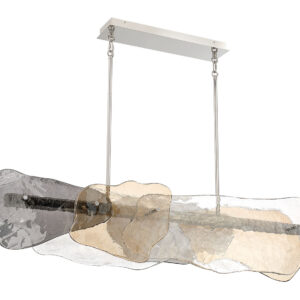 Eurofase Grotto, Chandelier, 39", Polished Nickel, Mixed Glass – Eurofase Chandeliers