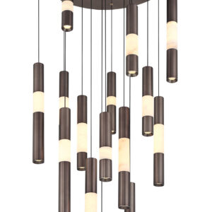 Eurofase Ronda, Chandelier , 15-Light, 32", Weathered Brass, Alabaster – Eurofase Chandeliers