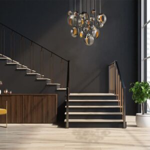 Eurofase Arlington, Chandelier, 19-Light, 51", Chrome Black, Gold Steel – Eurofase Chandeliers