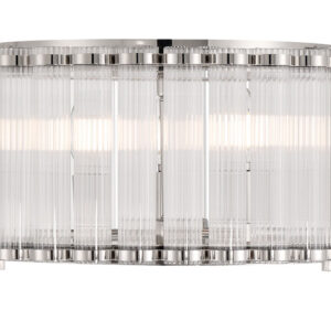 Eurofase Glasbury, Flush Mount, 5-Light, 18", Gold, Ribbed Glass – Eurofase Flush Mounts