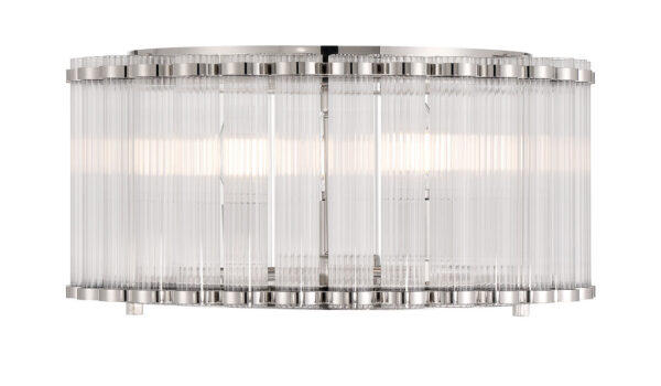 Eurofase Glasbury, Flush Mount, 5-Light, 18", Gold, Ribbed Glass – Eurofase Flush Mounts