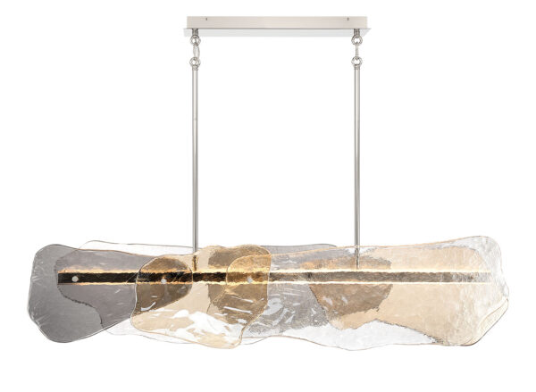 Eurofase Grotto, Chandelier, 58", Polished Nickel, Mixed Glass – Eurofase Chandeliers